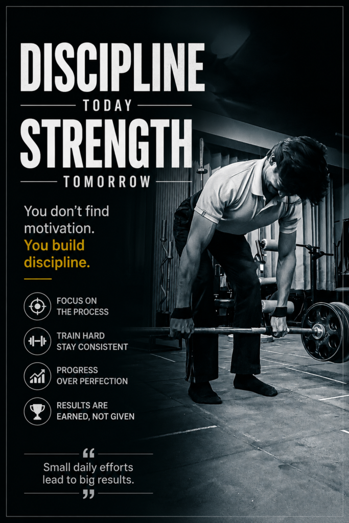  A Person performing Compound lift Barbell Rows giving motivation 