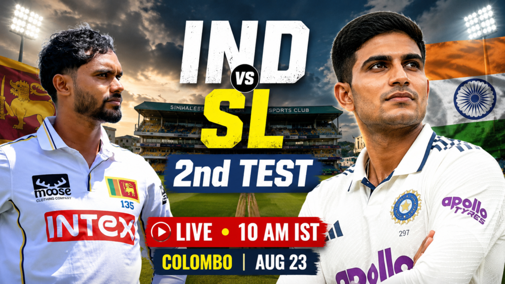 India vs Sri Lanka 2nd Test 2026 live streaming and match preview in Colombo